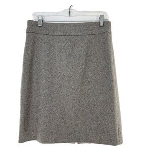 J. Crew Pencil Skirt 22" in Double-Serge Wool Blend Light Gray Size 10